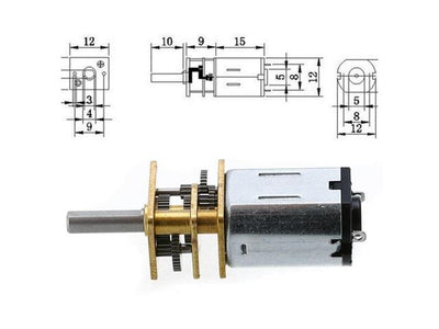 BMT N20 GEAR MOTOR 100RPM@6V