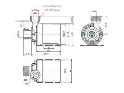 BDD 12V SOLAR HEAT WATER PUMP BK - Irrigation / Water Pumps -