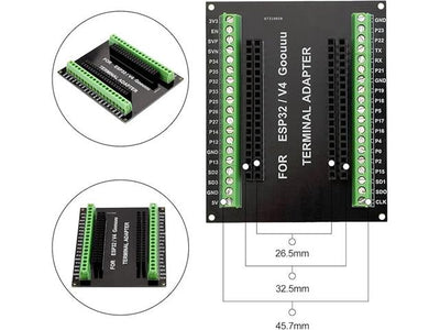 BDD ESP32 SCREW TERM B/O BOARD C - ESP8266 & ESP32 Modules -