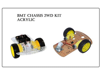 BMT CHASSIS 2WD KIT ACRYLIC - Robot Chassis - HKD CHASSIS 2WD KIT ACRYLIC