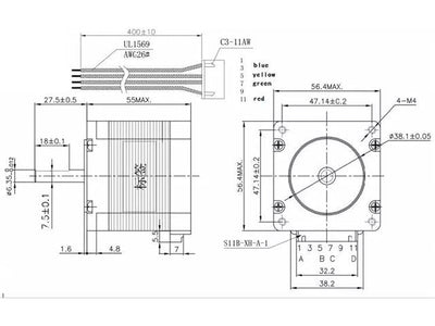 HKD STEPPER MOTOR 57MM NEMA 23 - Motors, Motor Drivers & Controllers -