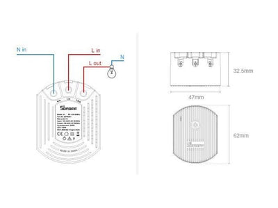 SONOFF D1 SMART DIMMER SWITCH - Home Automation - 6920075775716