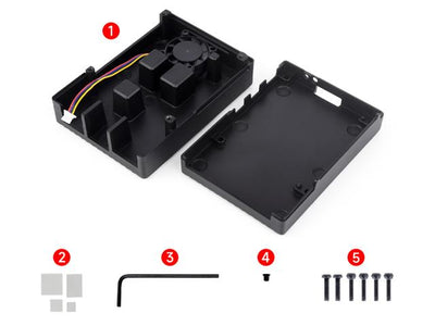 WVS RASPBERRY PI5 ALUM CASE+FAN - Internet of things (IoT) Enclosures -