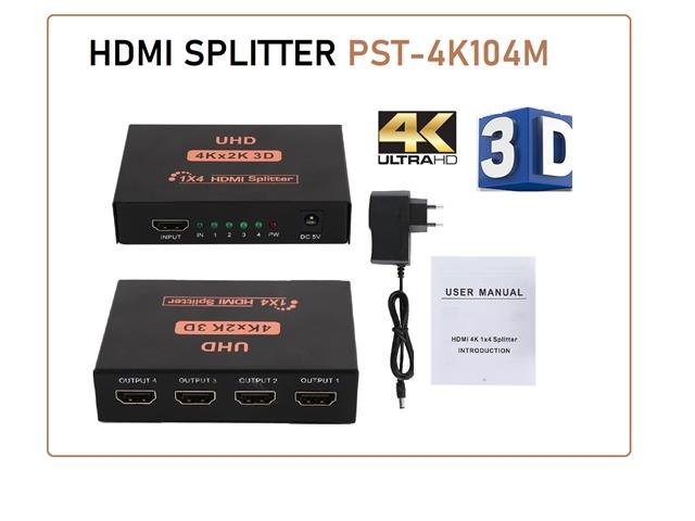 SPLITTER HDMI 4 PORT 2Kx4K - Durable et pratique, prêt à l'emploi.