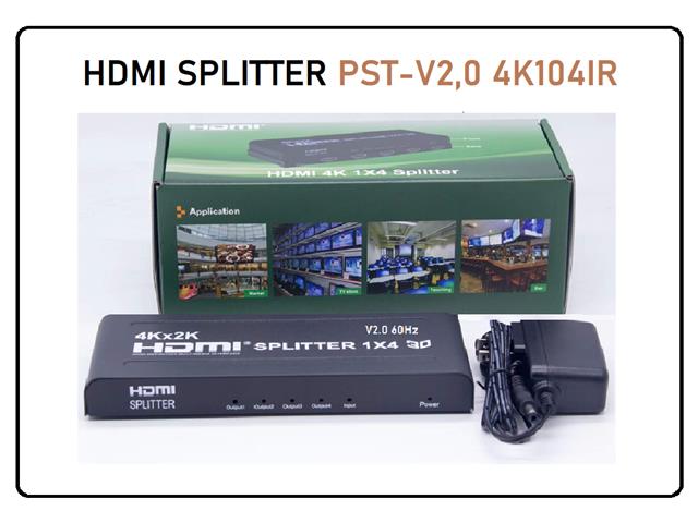 HDMI SPLITTER PST-4K104M - Communica [Part No: HDMI SPLITTER PST-4K104M]