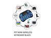 PST MINI WIRELESS KEYBOARD BLACK - Computer Screens, Keyboards & Mouse -